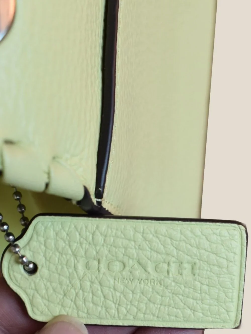 Coach Lane Pale Lime Whipstitch Convertible Shoulder Crossbody Bag CA239 NWOT